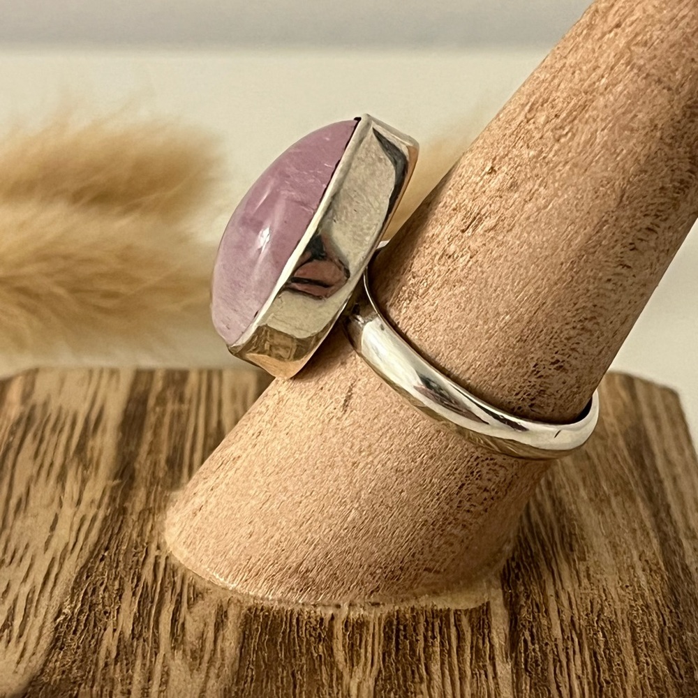 925 Solid Sterling Silver Pink Moonstone Gemstone… - image 2